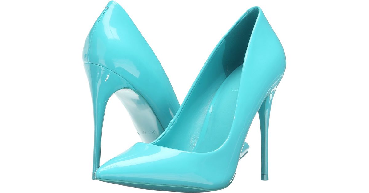 aldo blue heels