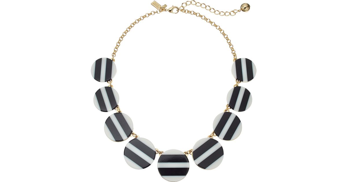 Kate Spade Dot Dot Dot Striped Necklace in Black Lyst