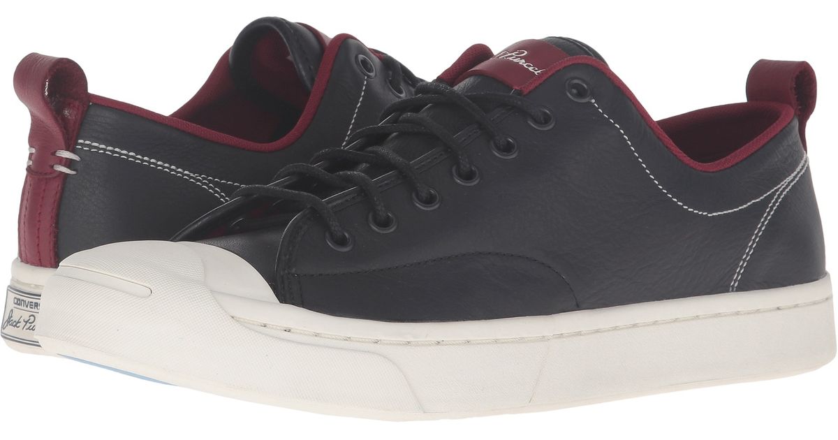 converse jack purcell tumbled leather ox sneaker