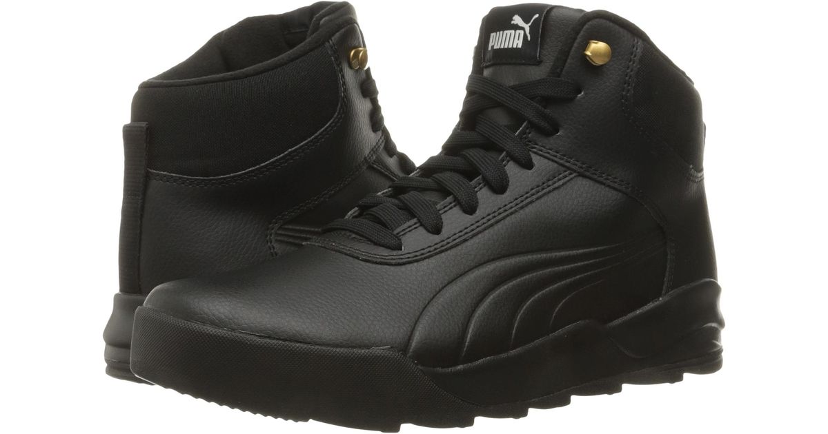 PUMA Leather Desierto Sneaker L in Black for Men - Lyst