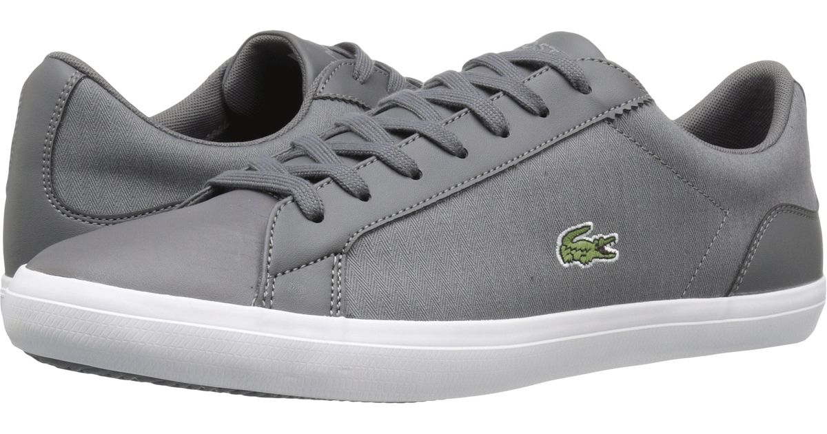 lacoste grey lerond trainers