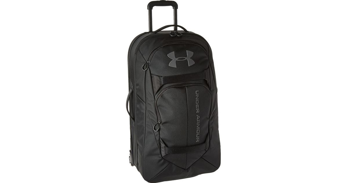Ua At Checked Rolling Bag in Black 