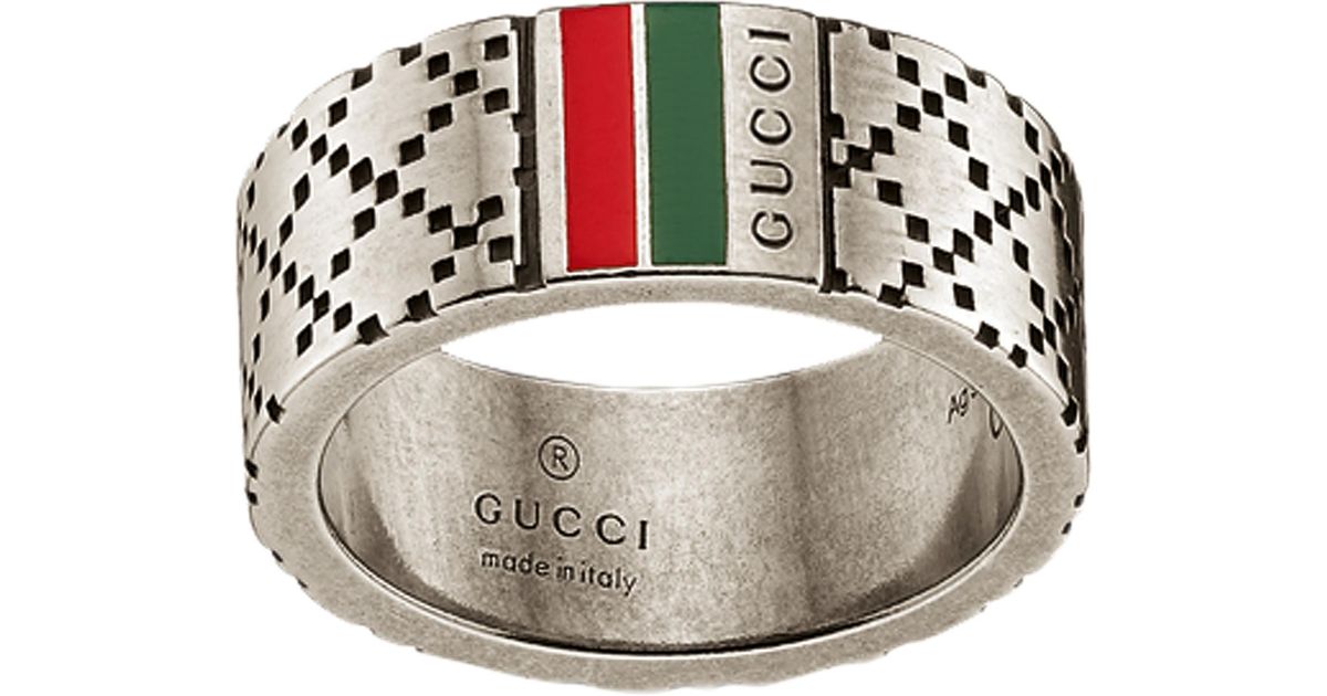 Gucci Diamantissima Ring in Metallic for Men | Lyst