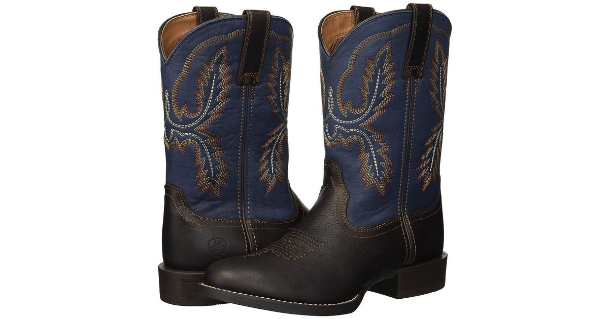 dark blue cowboy boots