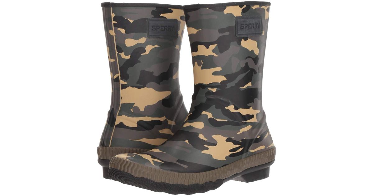 camo sperry boots