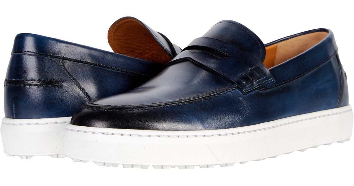 Magnanni Leather Haydin in Navy (Blue) for Men | Lyst