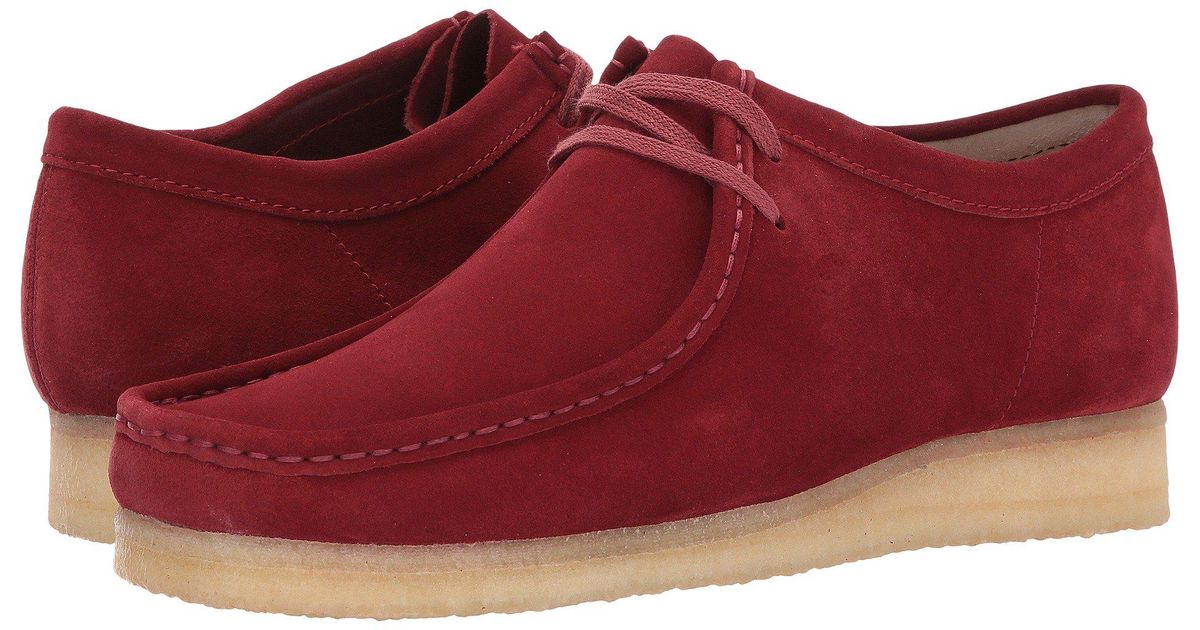 Clarks Wallabee in Red for Men | Lyst