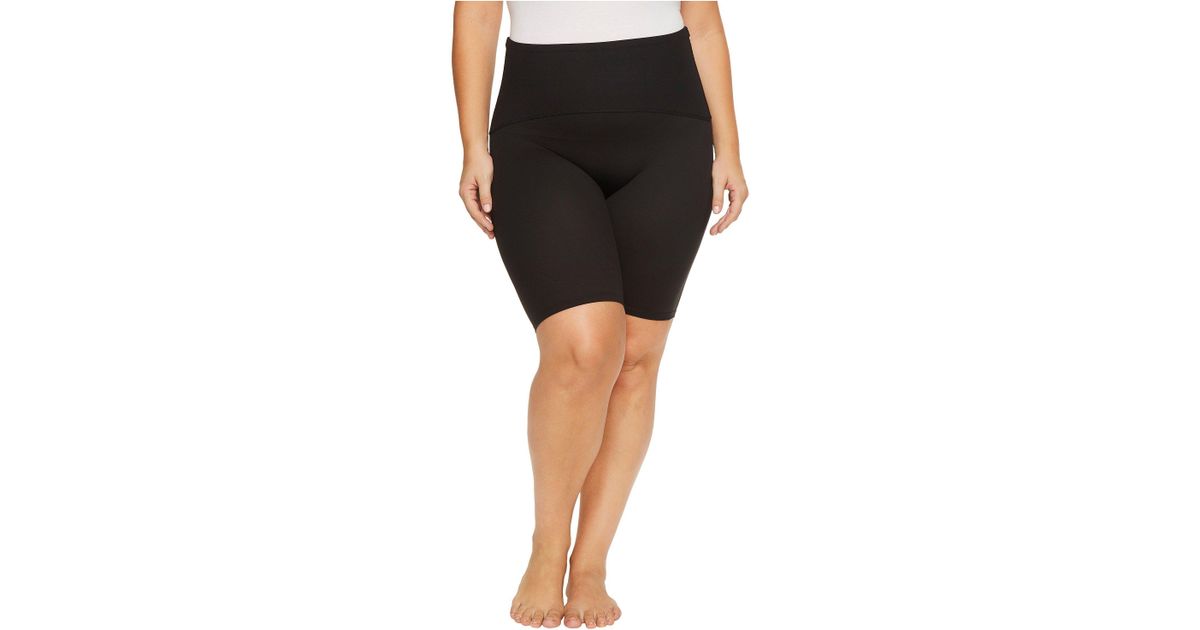 Spanx Cotton Plus Size Active Compression 4" Shorts in Black Lyst