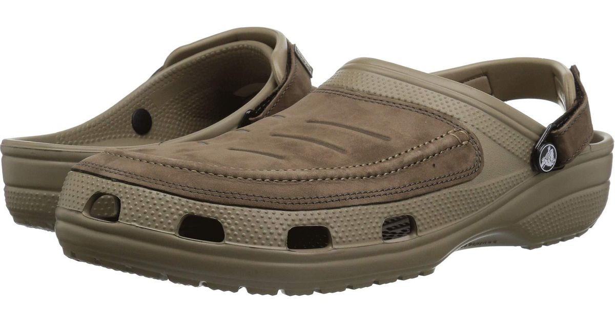 Crocs™ Leather Yukon Vista Clog in Brown for Men - Lyst