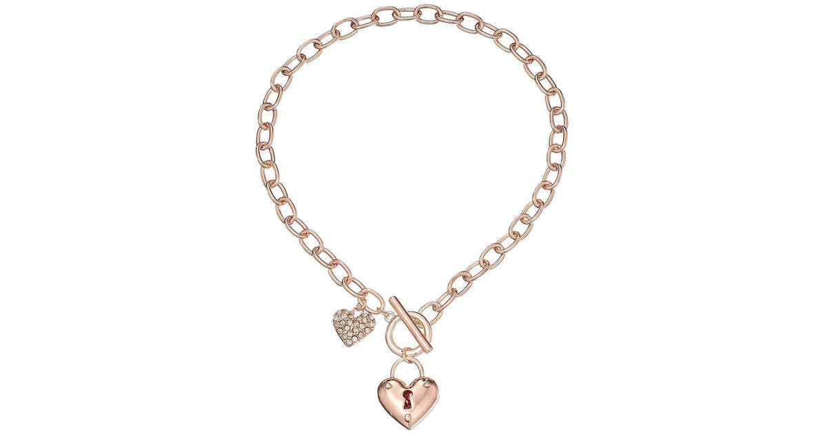 rose gold toggle necklace
