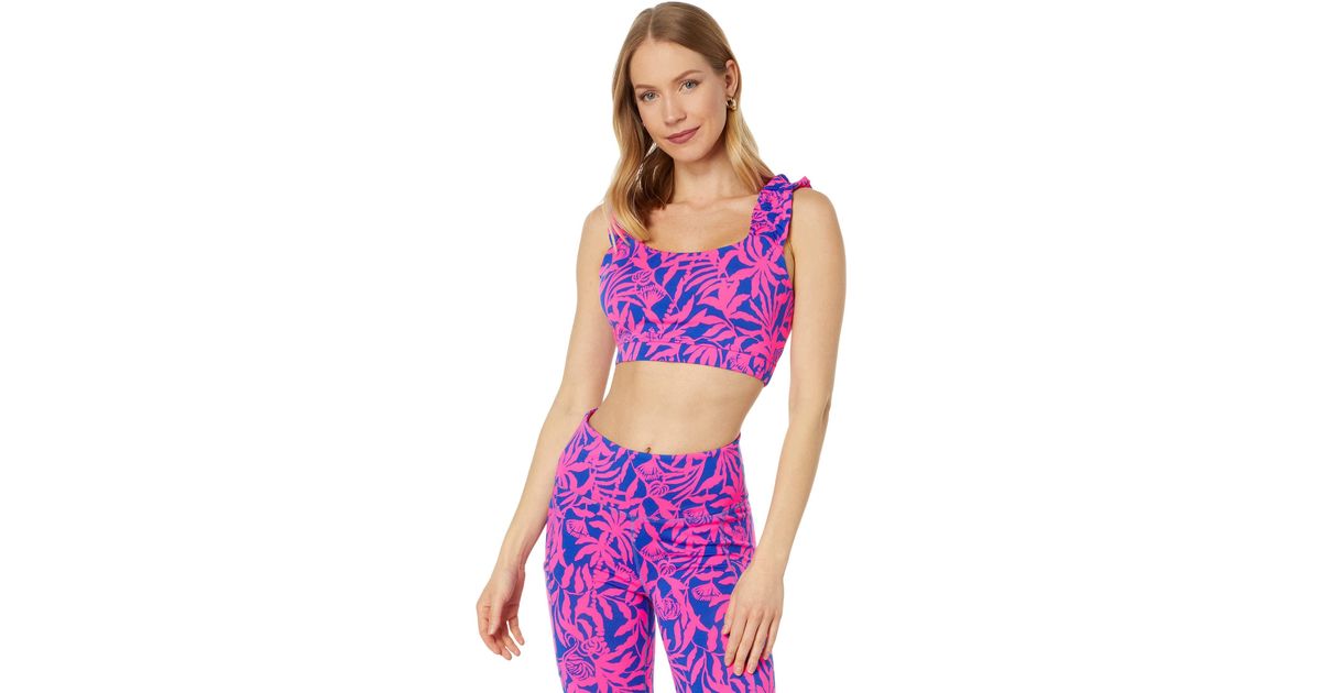 Lilly Pulitzer Karena Ruffle Sports Bra in Purple Lyst