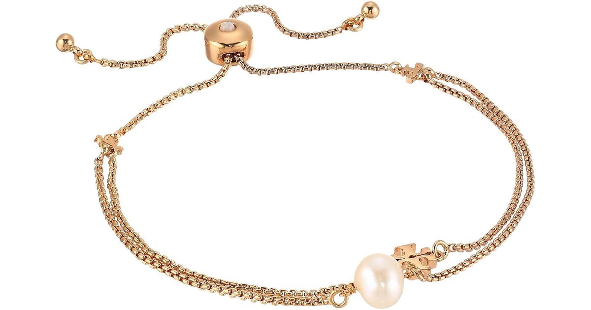 Tory burch kira pearl slider bracelet deals