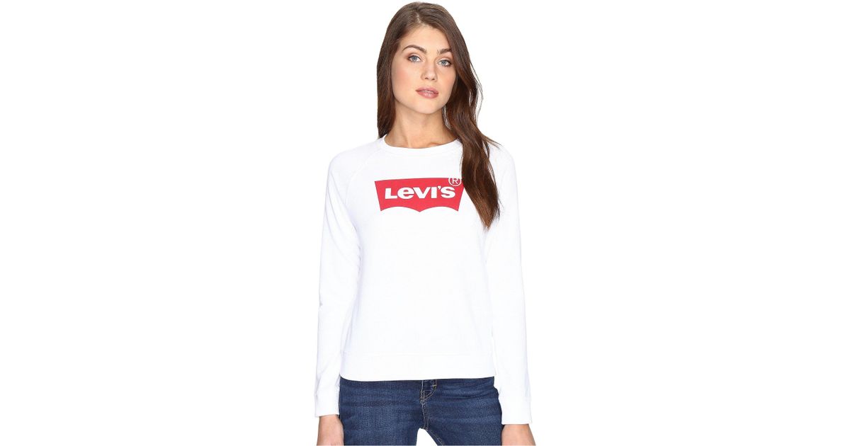 levi white women's sweatshirt