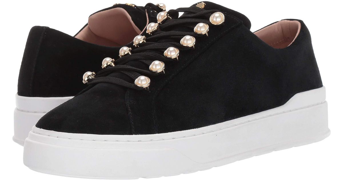 stuart weitzman excelsa leather embellished sneaker