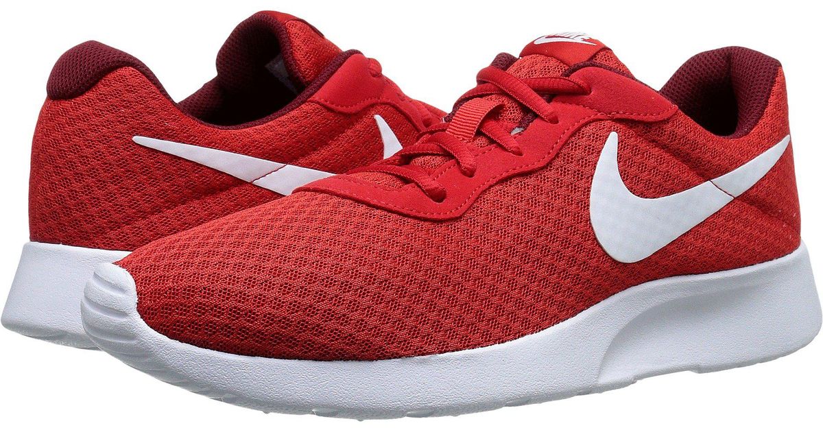 bundel operator Installatie Nike Tanjun' Running Shoes in Red for Men | Lyst