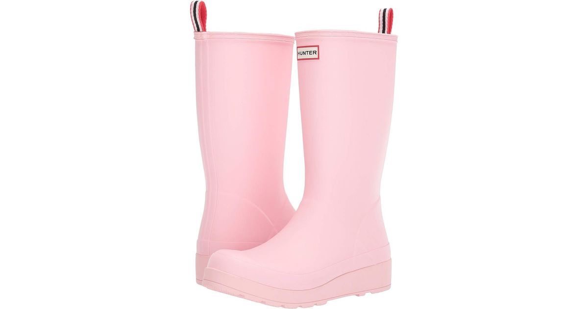 tall pink rain boots