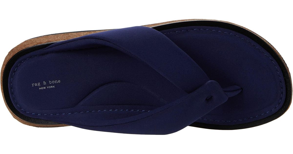 Rag & Bone Synthetic Parque Thong Sandal in Navy (Blue) - Lyst