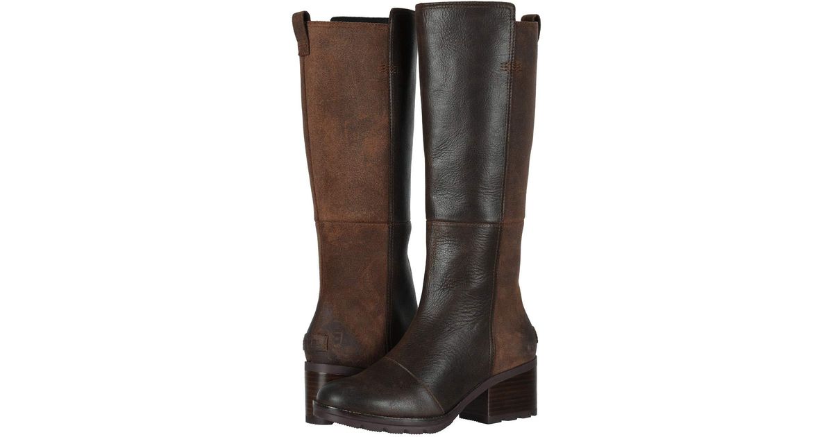 Sorel Leather Catetm Tall in Brown Lyst