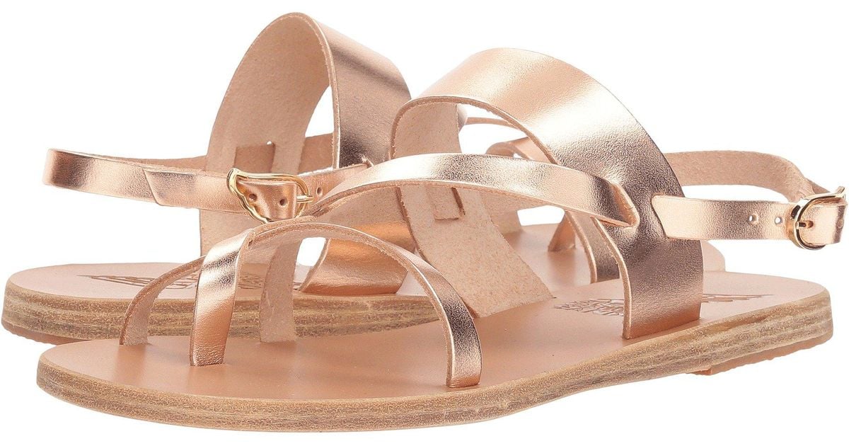 Ancient Greek Sandals Leather Alethea in Gold (Metallic) Lyst