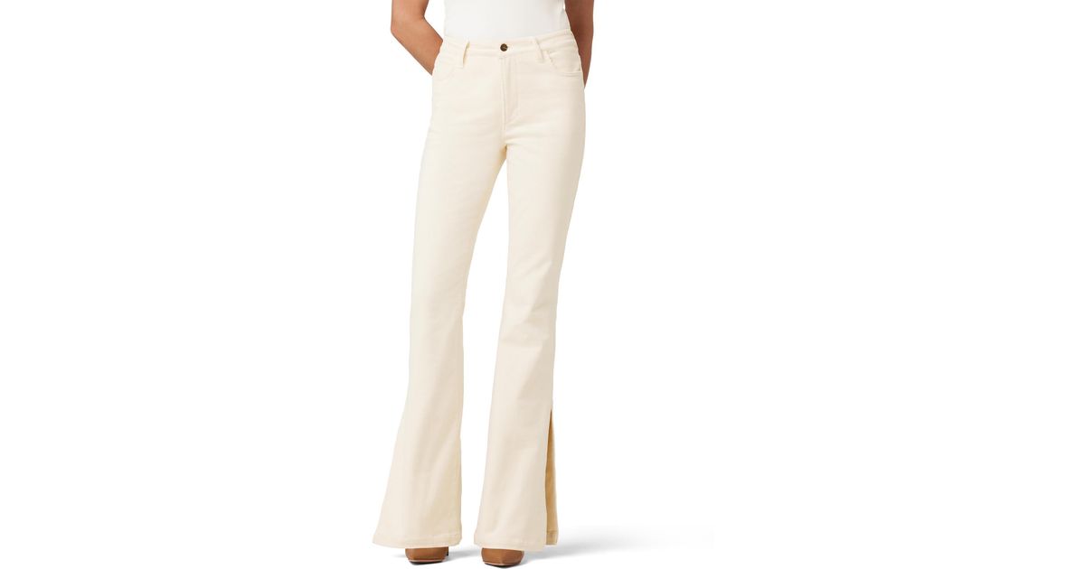 Joe's Jeans The Frankie Bootcut Wide Hem W/ Slit in Natural Lyst
