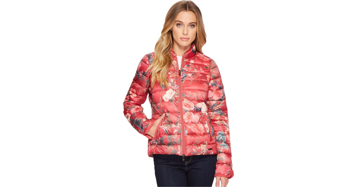 Ilse Jacobsen Synthetic Printed Puffer Coat in Pink | Lyst