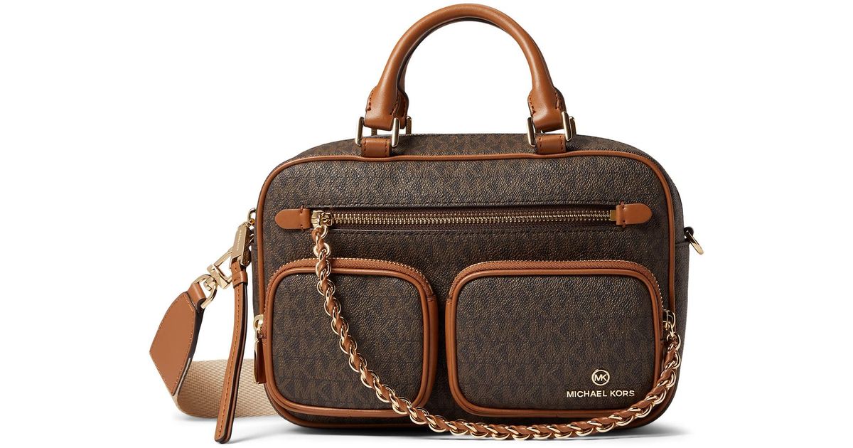 MICHAEL Michael Kors Canvas Elliot Medium Utility Camera Messenger in