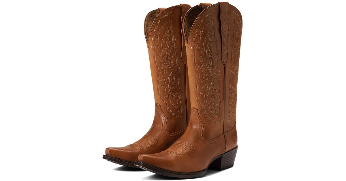 heritage elastic wide calf western boot