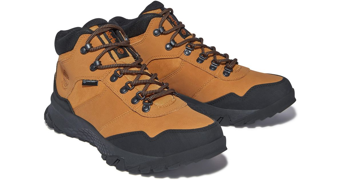 Timberland Leather Lincoln Peak Mid Waterproof Hiking Boots in Tan ...