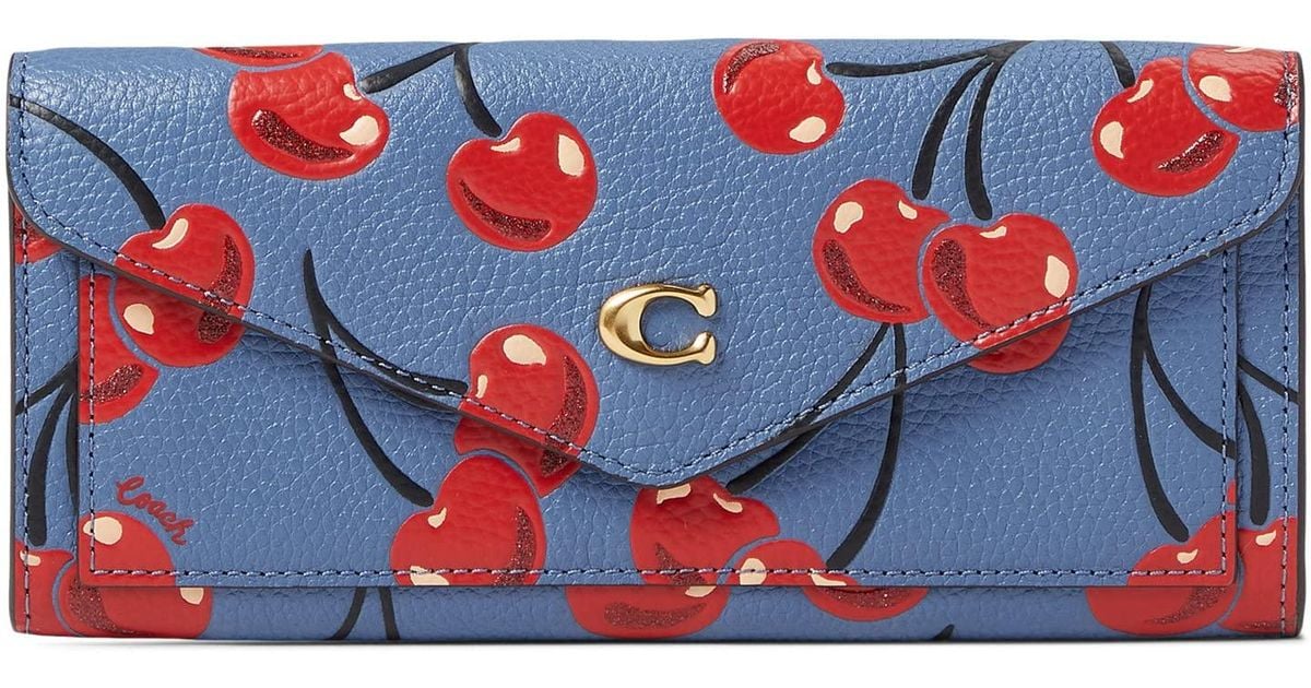 coach cherry print wallet Coach Wyn Soft Wallet With Cherry Print
