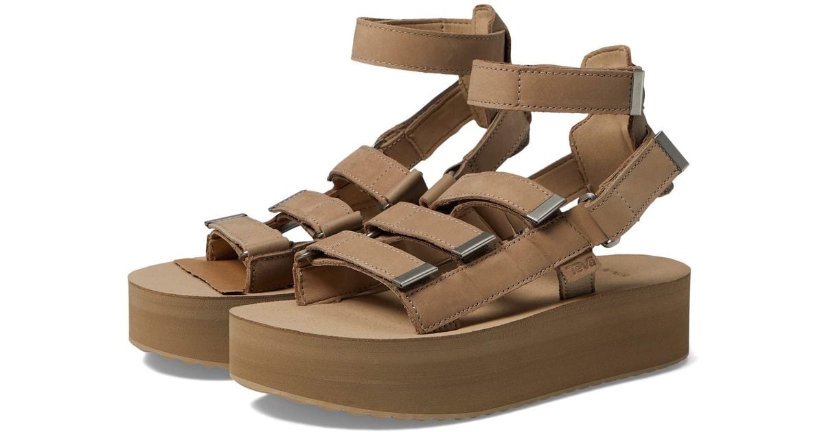 teva flatform leather