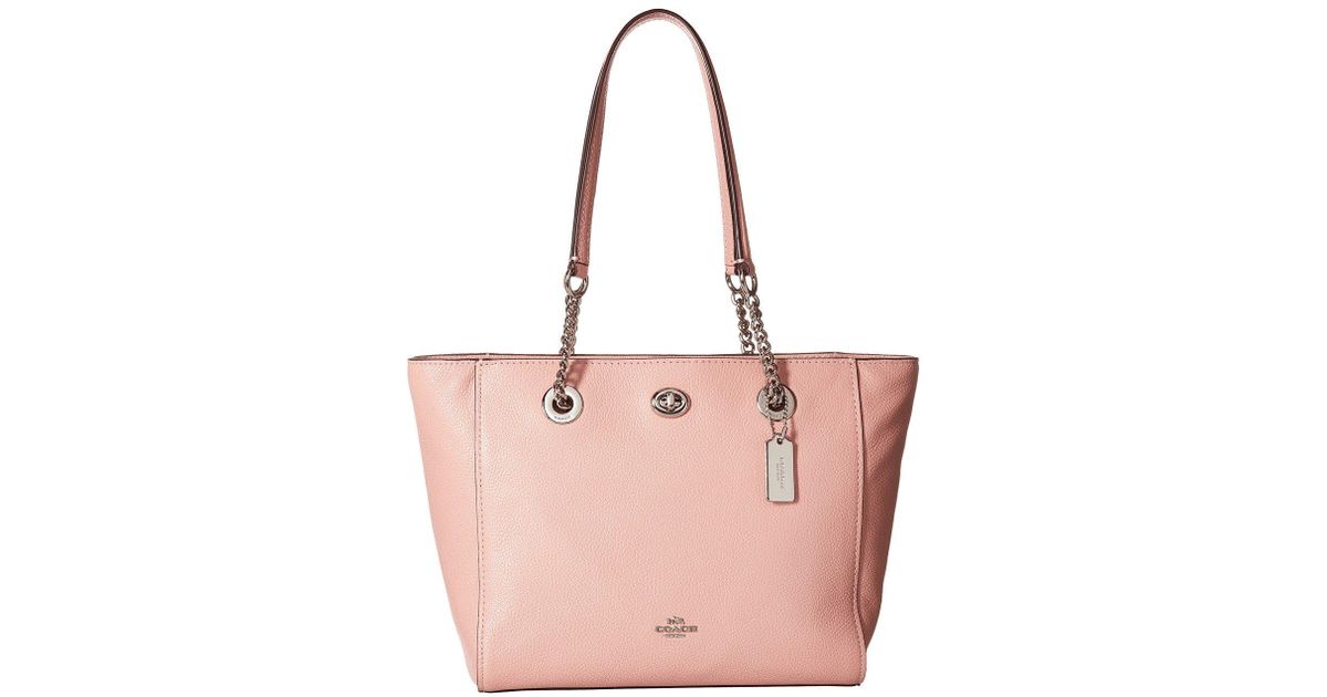 coach turnlock chain tote 27