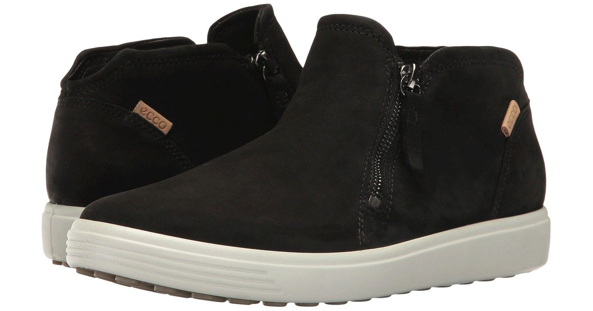 ecco soft 7 low cut zip bootie black