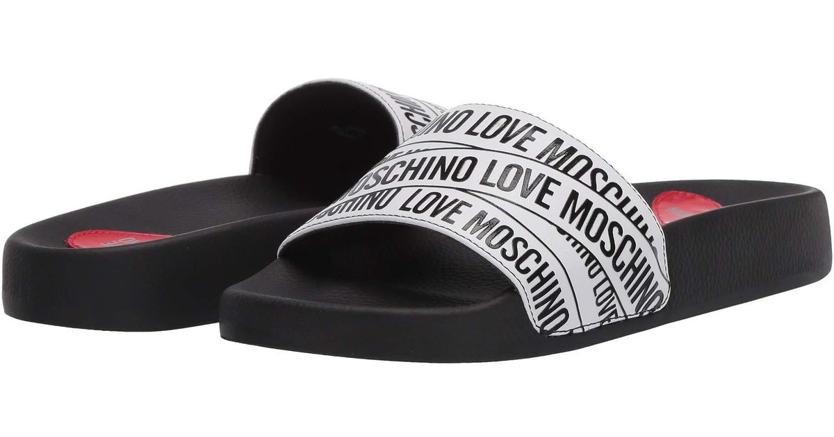 Love Moschino Taped Logo Slide