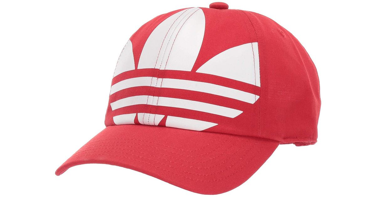 adidas trefoil cap red