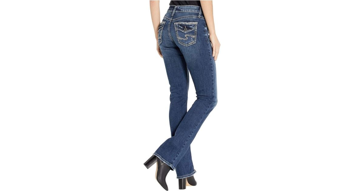 Silver Jeans Co Womens Avery Curvy Fit High Rise Slim Bootcut Jeans