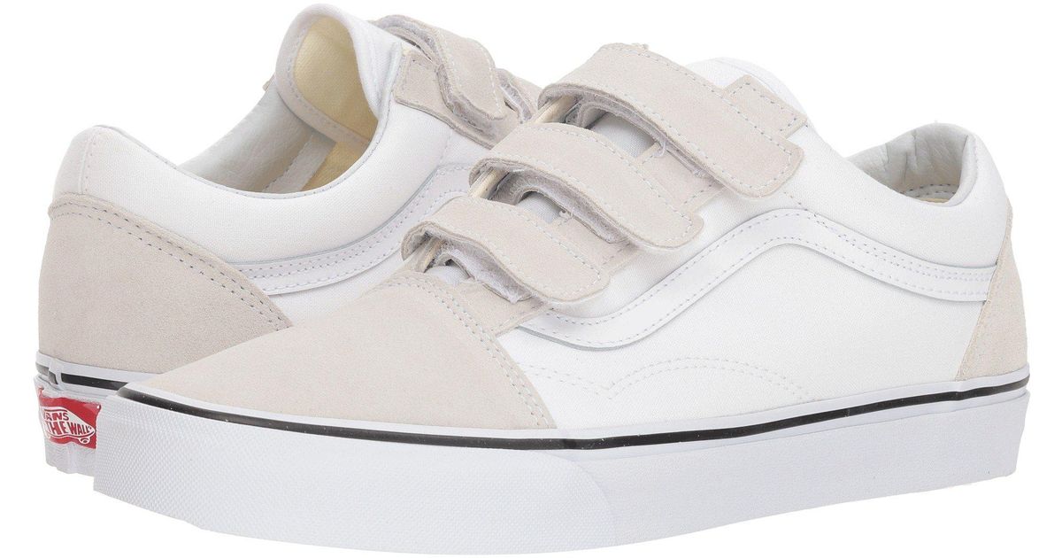vans old skool v true white skate shoes