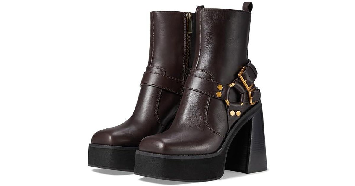 MICHAEL Michael Kors Crosby Moto Bootie (Chocolate) Boots in
