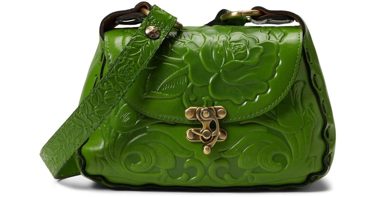 Patricia Nash Leather Micaela Baguette Flap Crossbody in Green Lyst