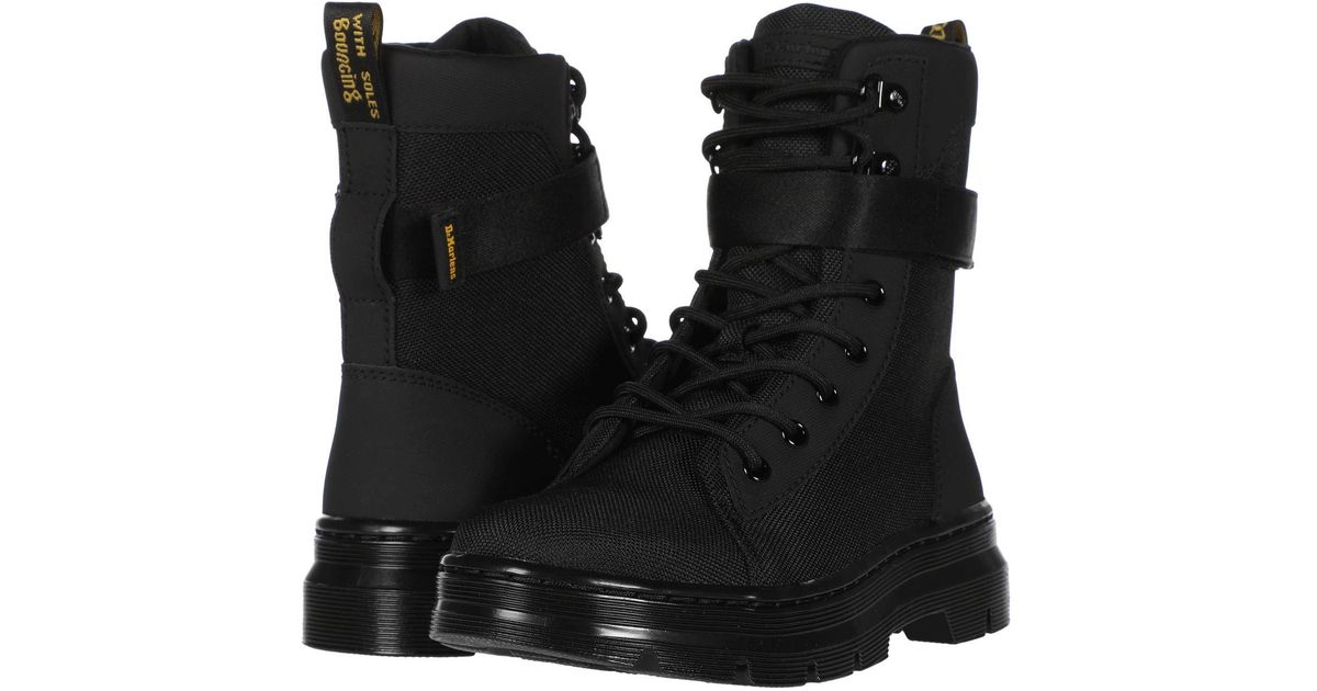 dr martens combs tech tie boots in black