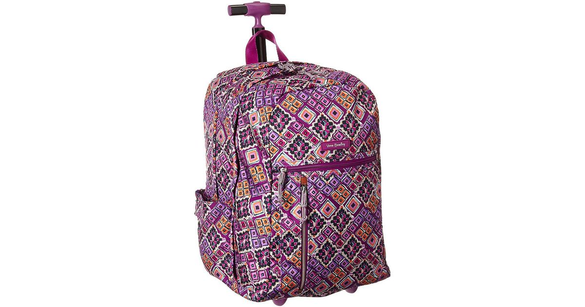 Vera Bradley Lighten Up Large Rolling Backpack (cut Vines ...
