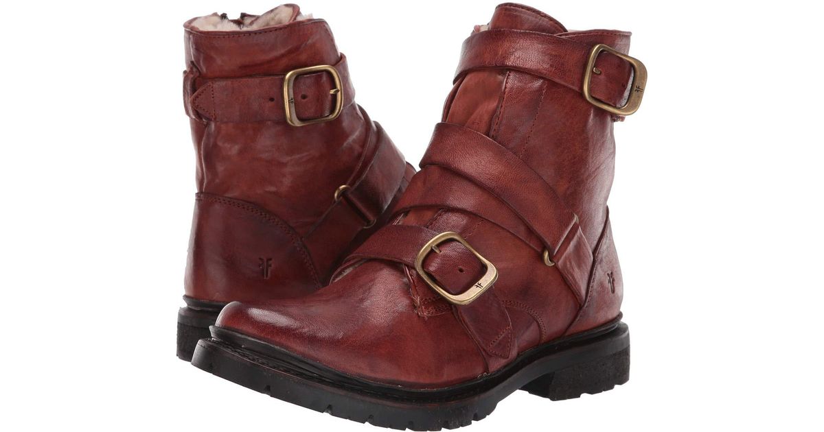 frye vanessa tanker shearling