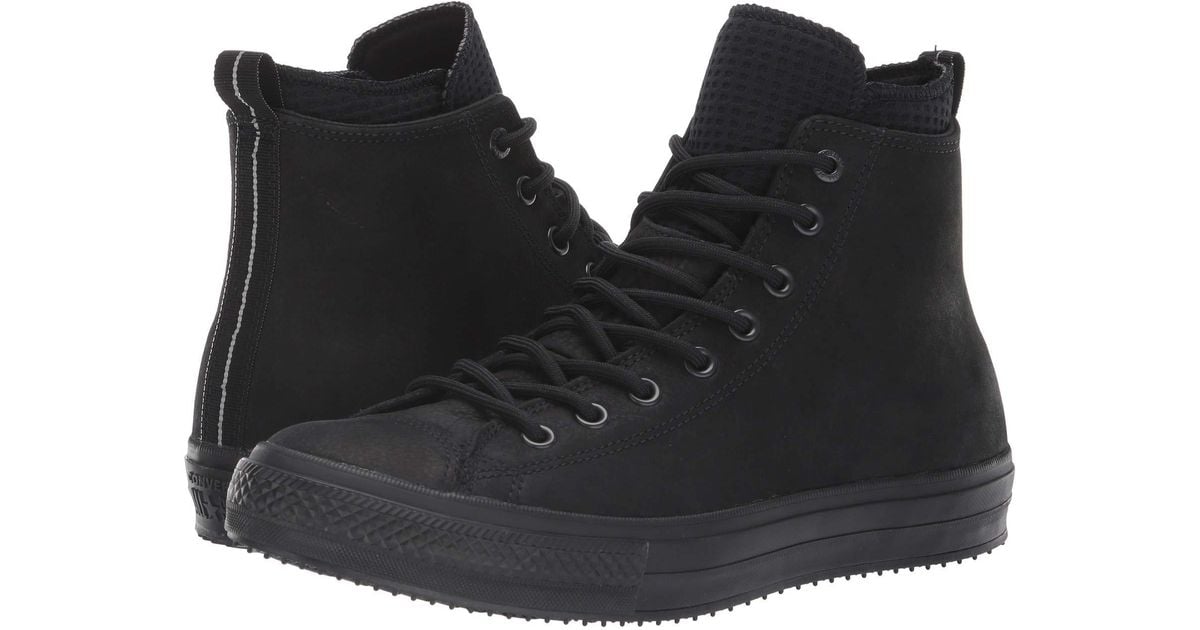 converse black all star utility draft boot hi trainers
