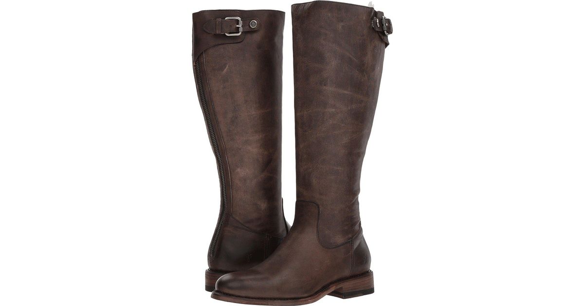 frye jayden buckle back zip wide calf