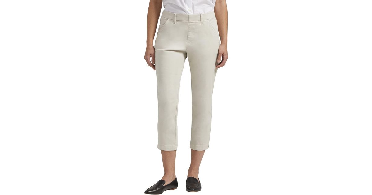 Jag Jeans Maddie Mid-rise Capris in Natural | Lyst
