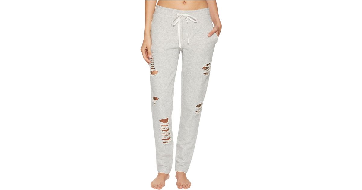 Alo Yoga Ripped Sweatpants (anthracite/distressed Holes) Women's Casual  Pants in Gray