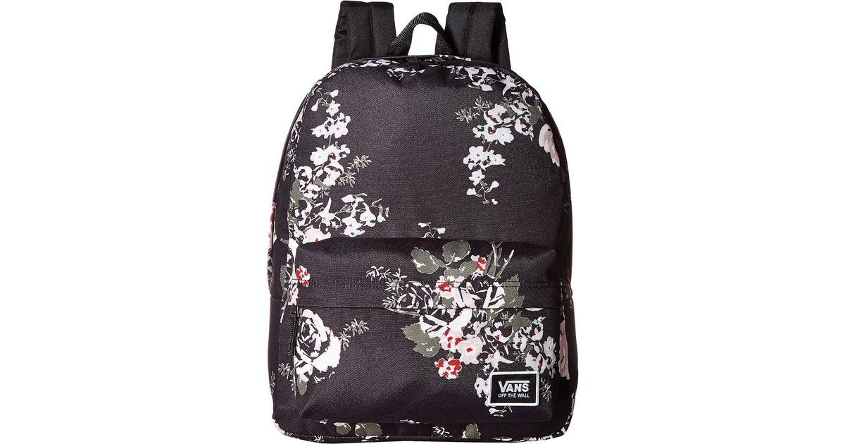 vans chambray floral backpack