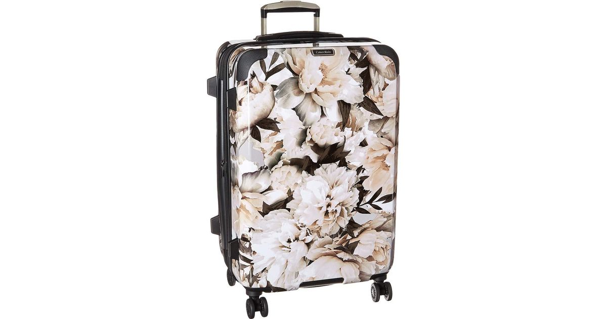 calvin klein floral suitcase