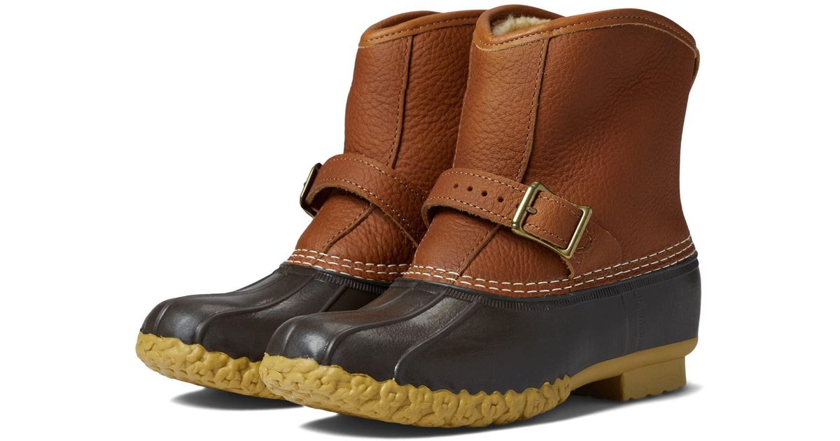 L.L. Bean Bean Boot 7 Lounger Limited Edition Tumbled Leather Shearling