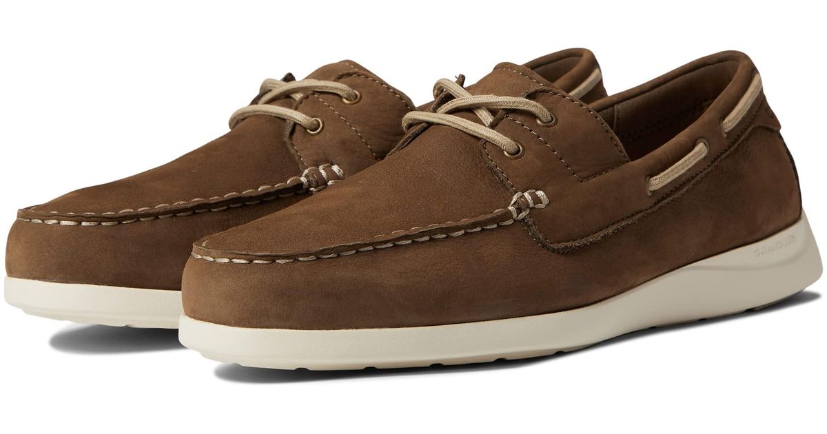 Cole Haan Leather Grand Atlantic Boat Shoe in Brown for Men Lyst