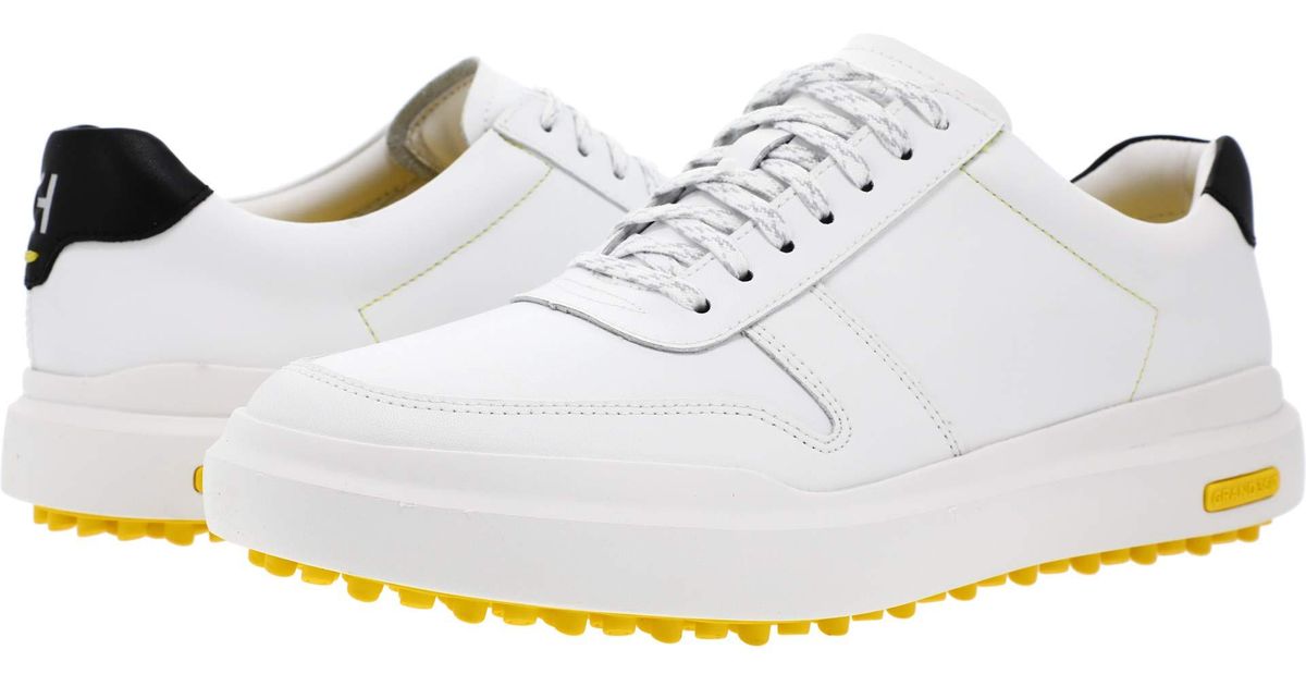 Cole Haan Leather Grandpro Rally Golf Waterproof Spikeless Golf Sneaker Shoes in White for Men ...